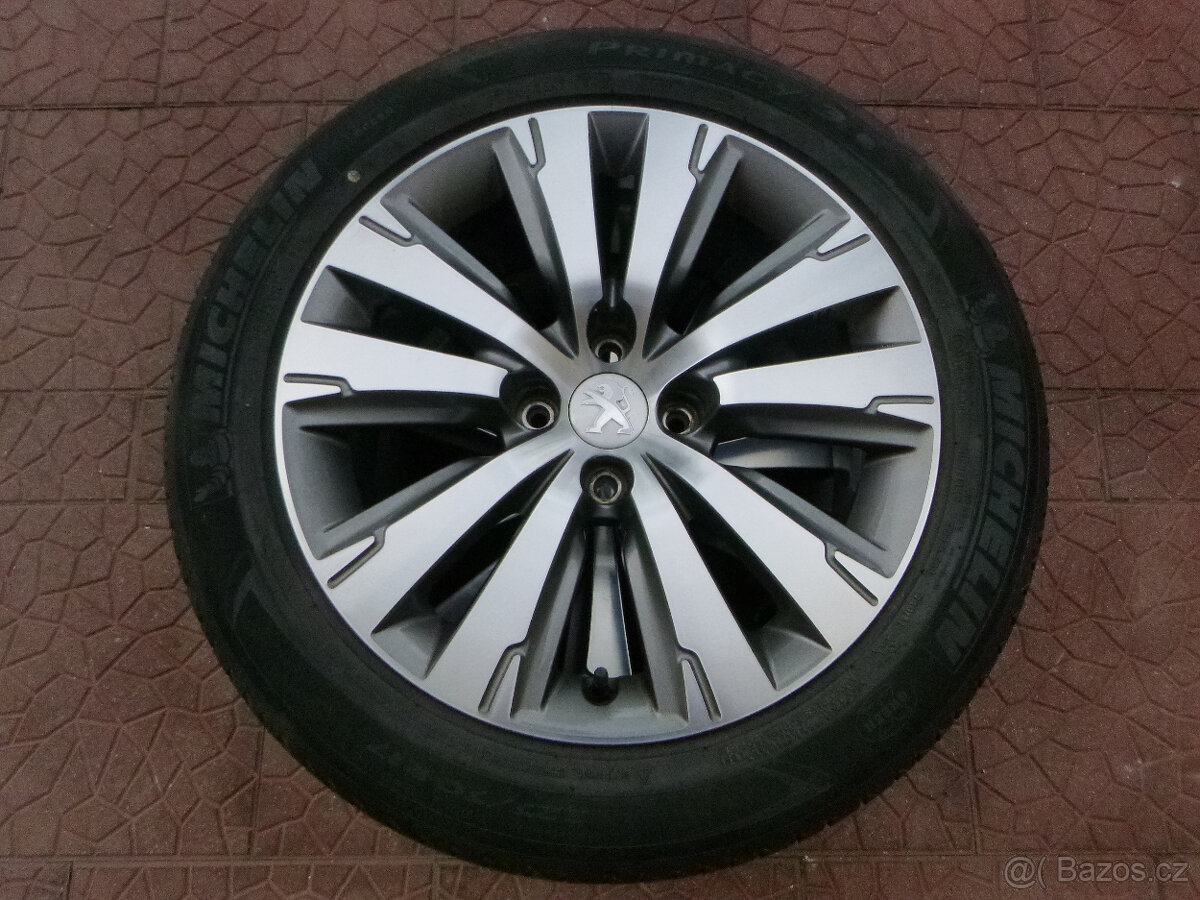 Letní alu sada originál Peugeot 3008 4x108 7,5Jx17 ET29 TPMS - 8