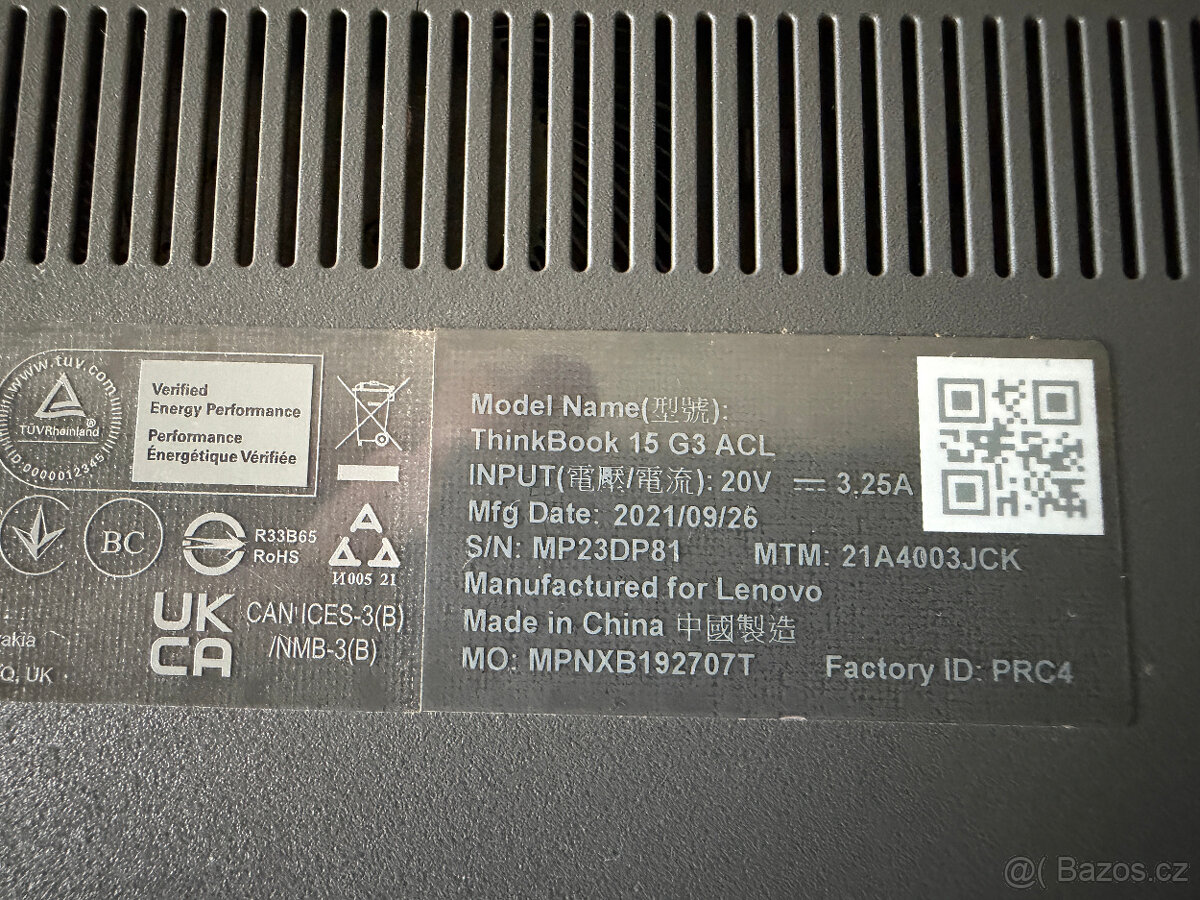 Lenovo Thinkbook 15 G3 ACL - Ryzen 5, ddr4, ssd - 8