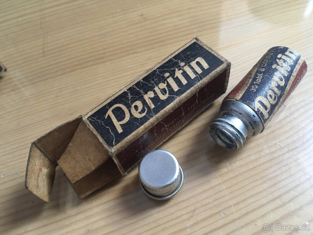 Starožitná německá doza na PERVITIN z WW2 - 8