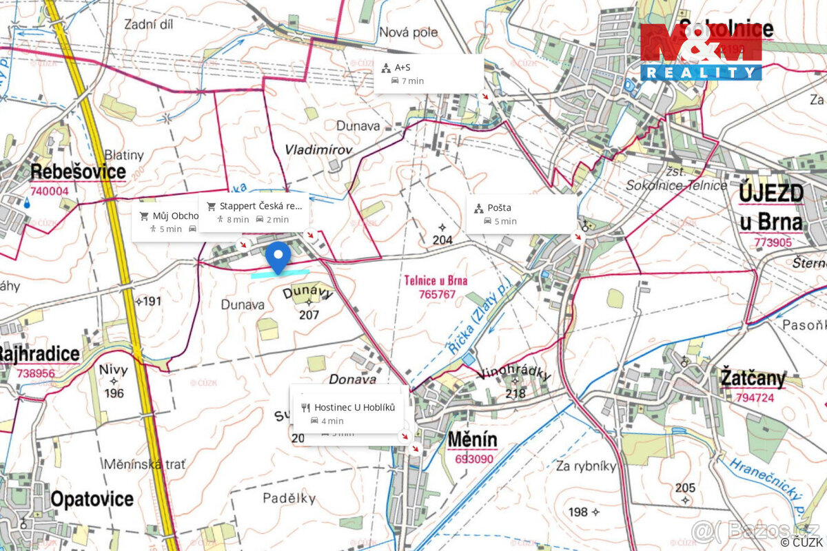 Prodej pole, 31465 m², Měnín - 8