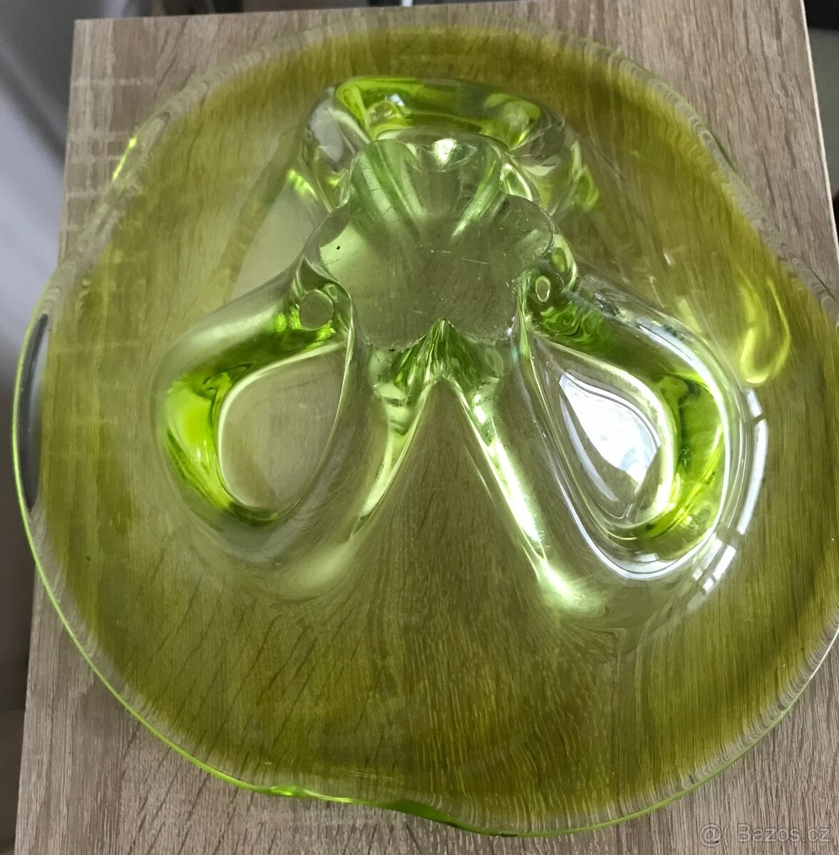 starožitná mísa hutní sklo Josefa Hospodka sklárna Chřibská - 8