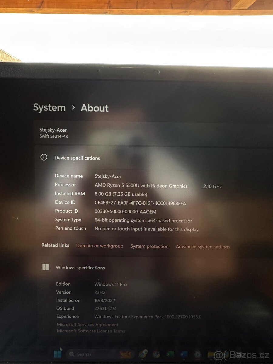 Acer Swift 3 - 14" palcový Notebook - 8