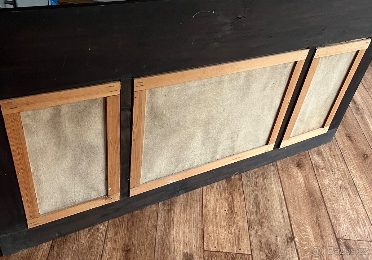 Secesní obrazový panel – triptych kolem roku 1900 - 8