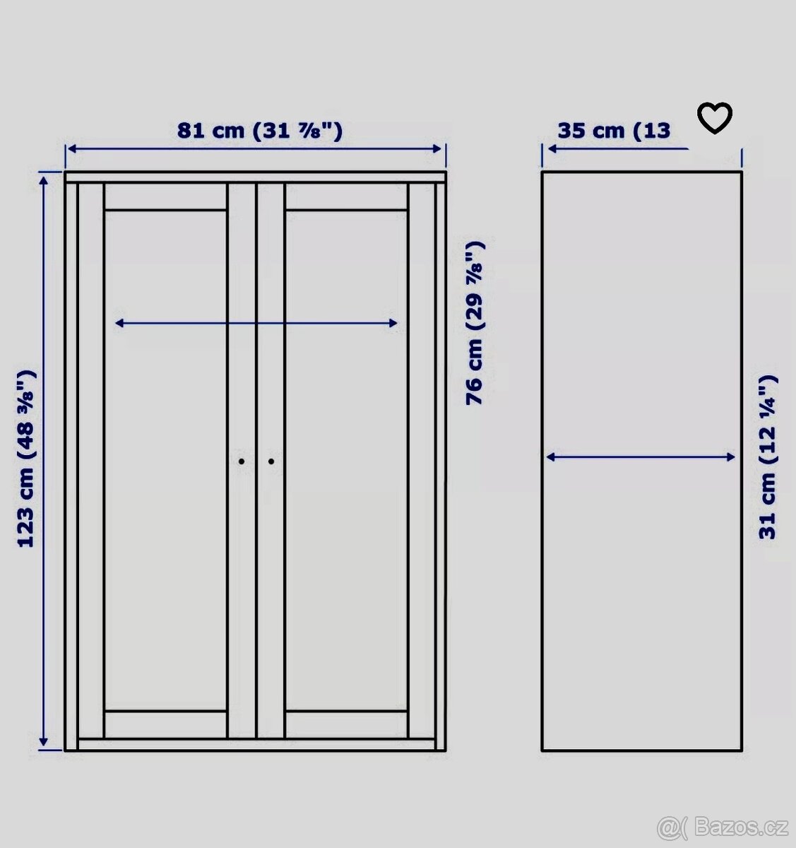 Skříňka HAVSTA šedá, IKEA ( 2ks ) - 8