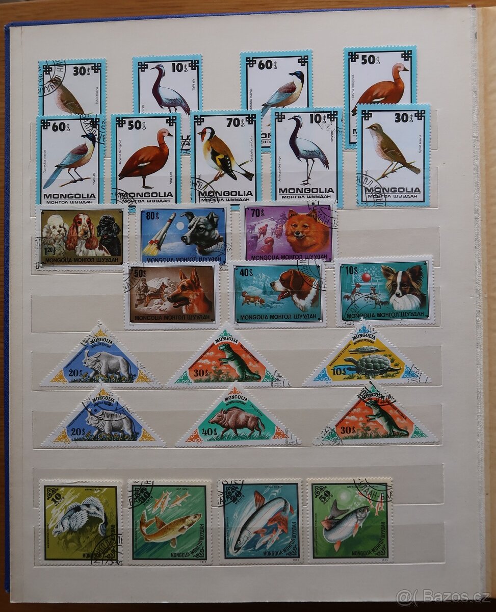 Album modrý + známky Mongolsko - 8