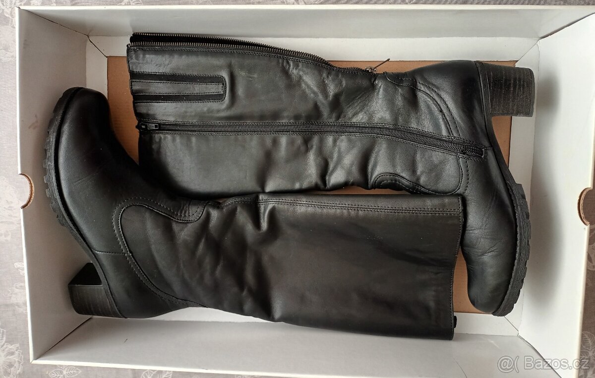 Prodám kožené kozačky vel 38 - 8