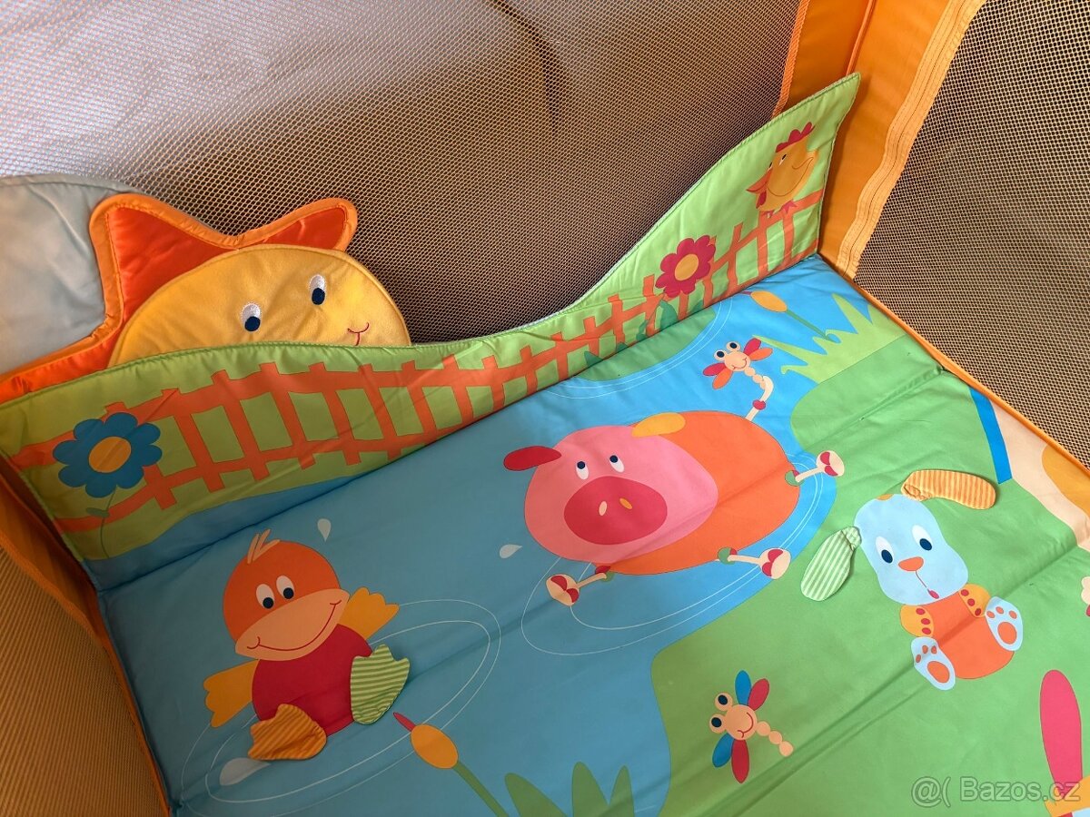 Dětská cestovní ohrádka/postýlka Chicco – skládací, oranžová - 8