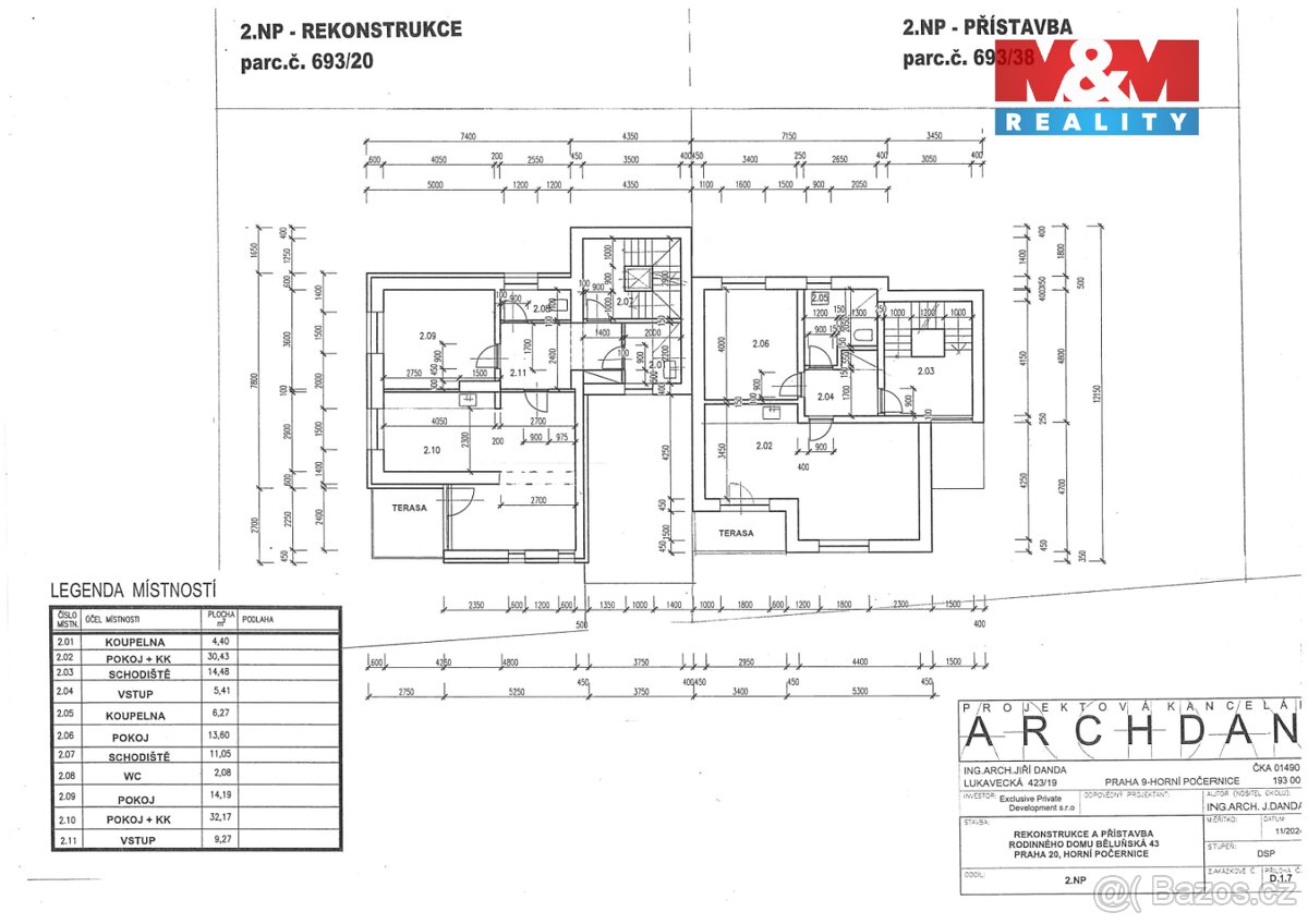 Prodej developerského projektu, 421 m², Praha, ul. Běluňská - 8