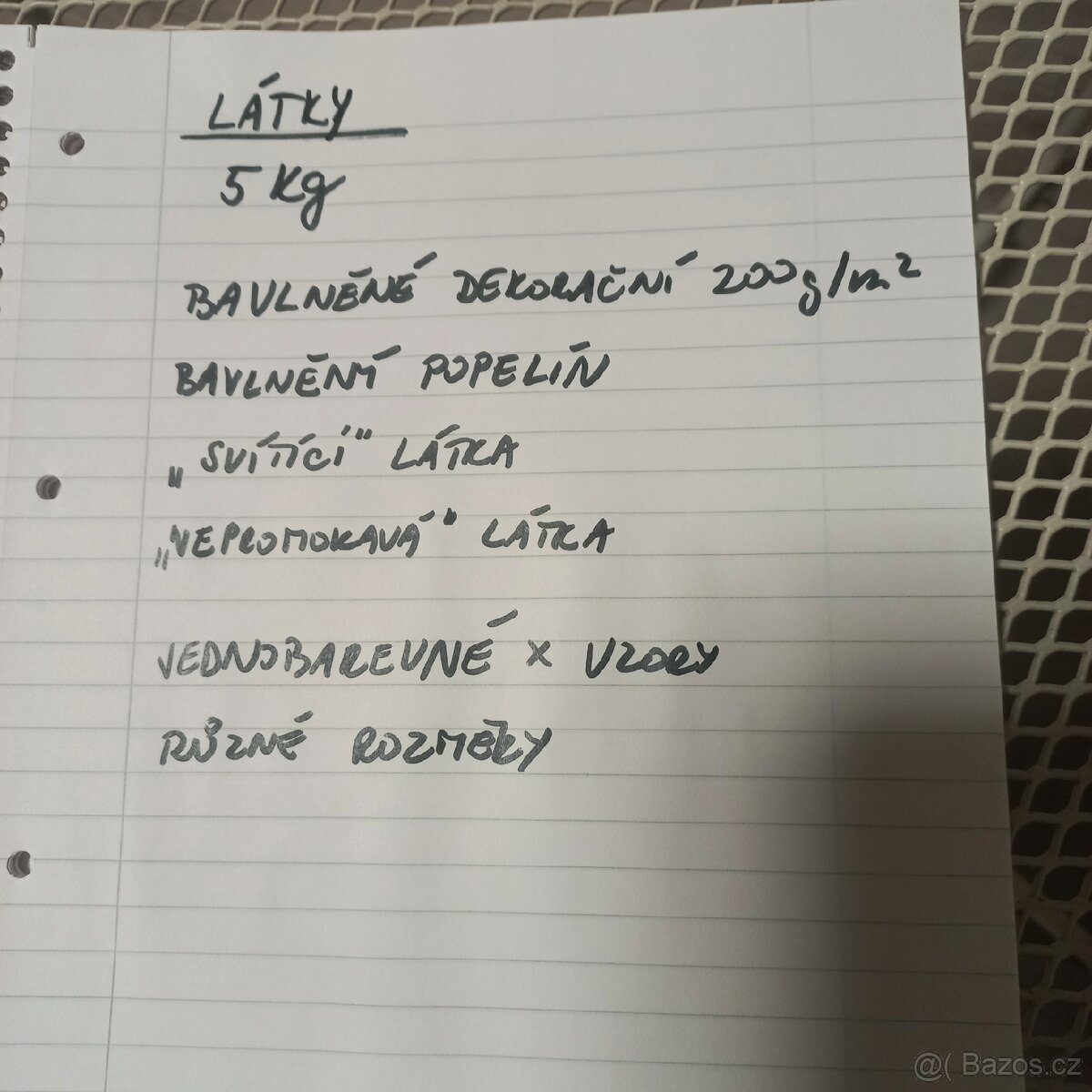 Bavlněné látky různé - 5 kg - 8