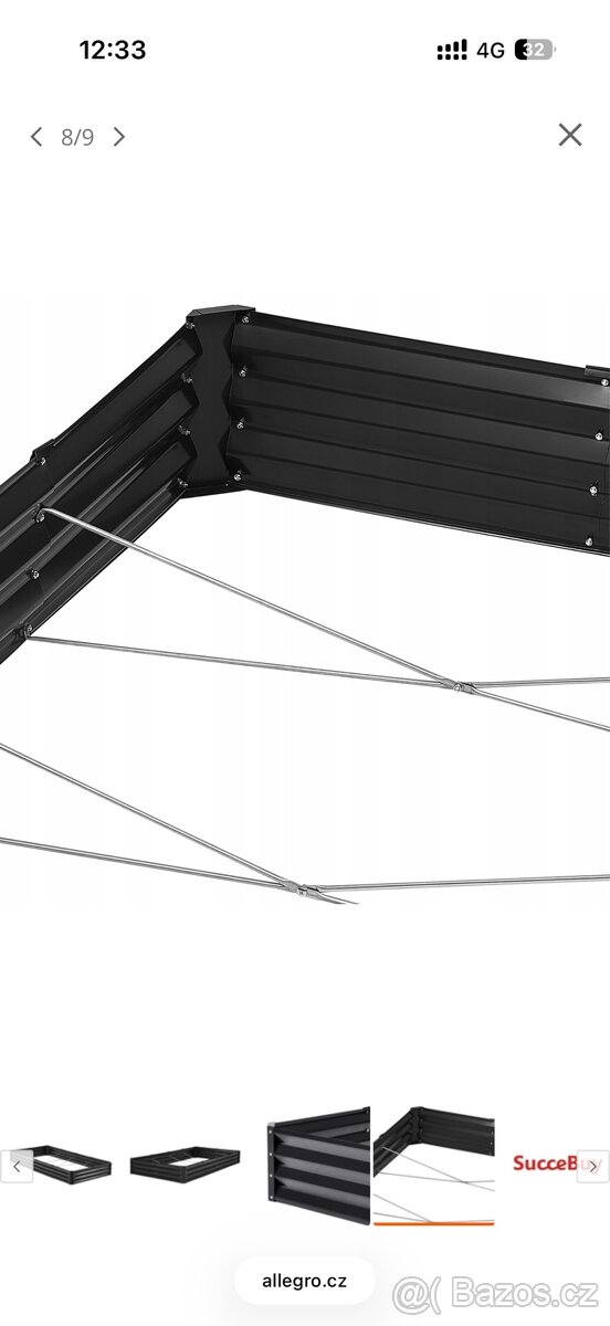 Vyvýšený zahradní záhon tmavě šedý - 8