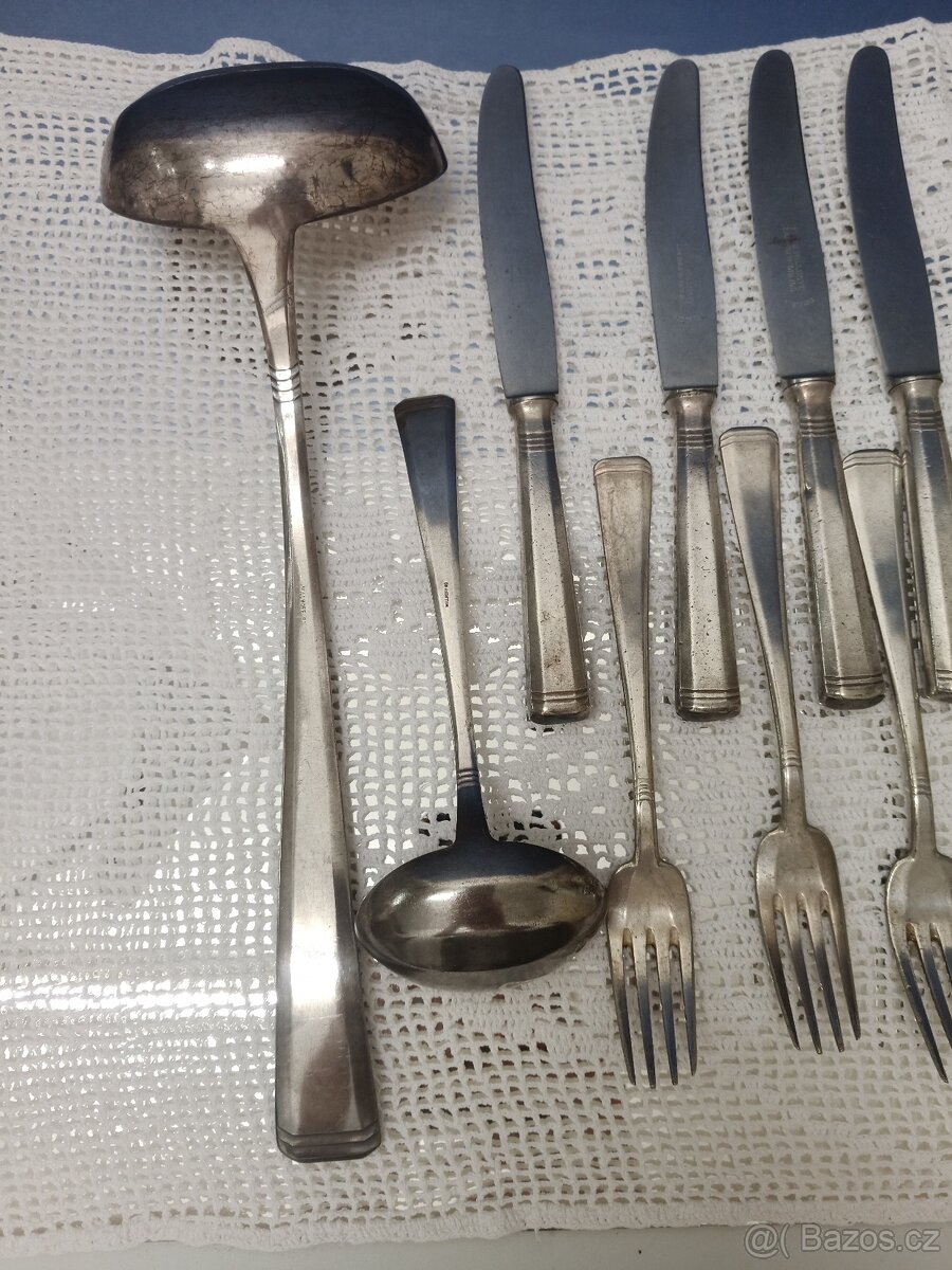 Velký set postříbrných příboru / Ag 900 - 8