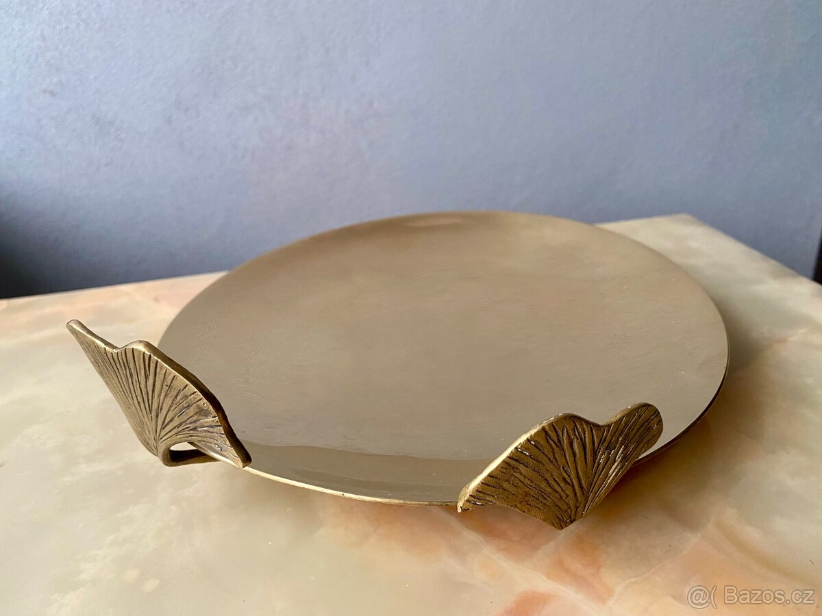 Starožitná mosazná Miska Na Ovoce S motivem Velrybího Ocasu - 8