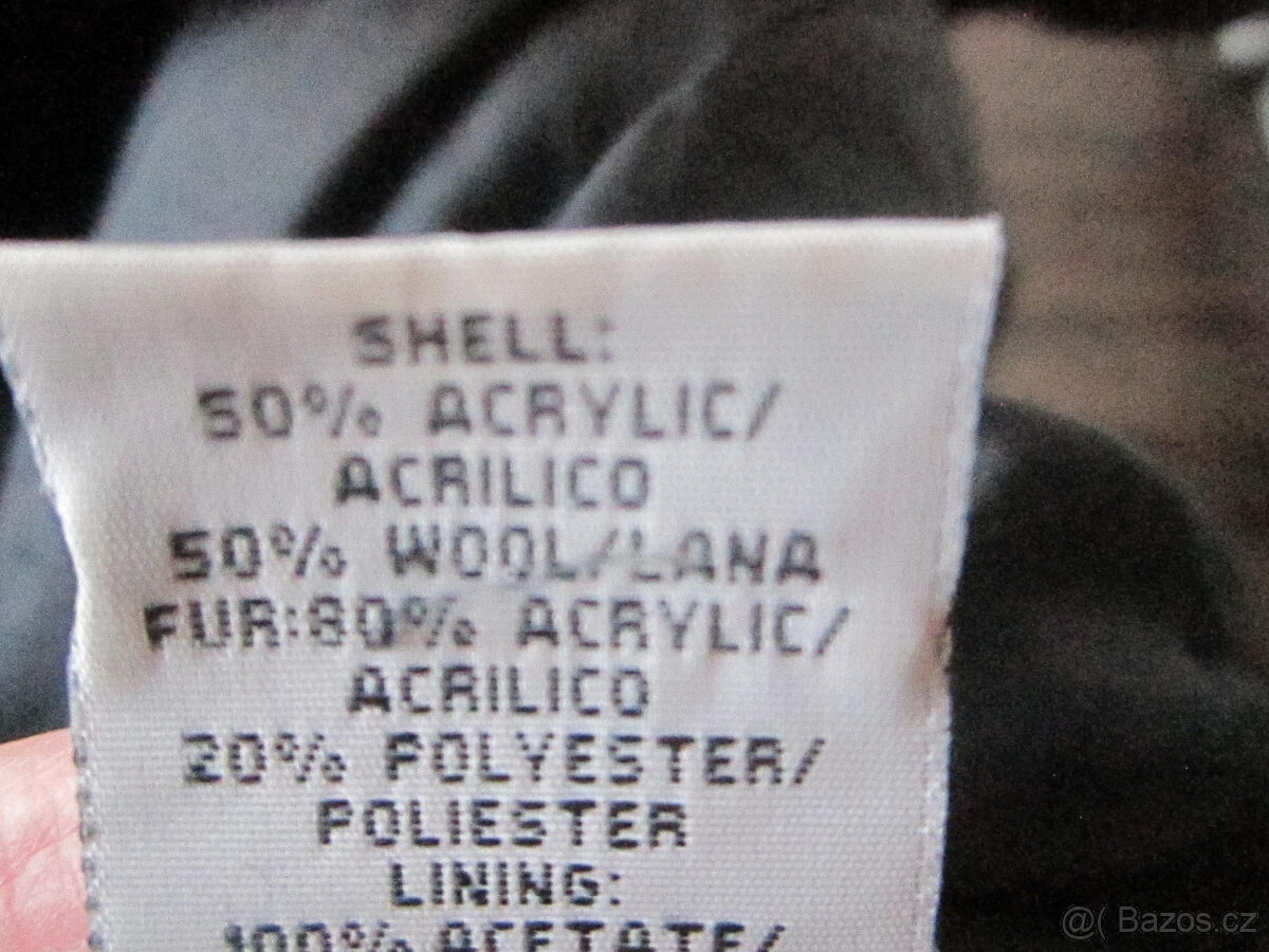 Černý kabát vel. M/L, délka 115 cm, VÝHODNÁ CENA - 8