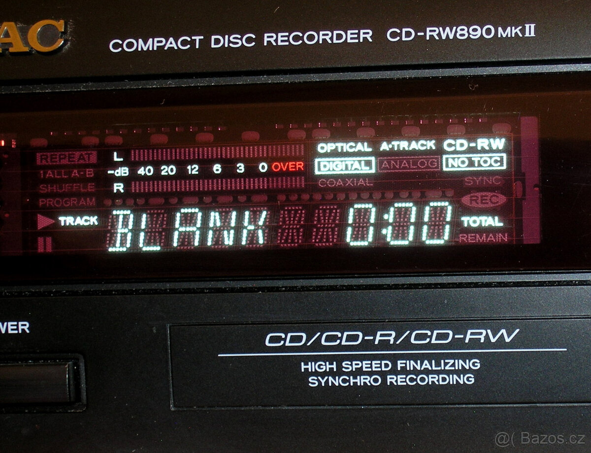 PRODÁM CD REKORDÉR TEAC RW-890MKII, NAHRÁVÁ I NA BĚŽNÁ CD-R - 8