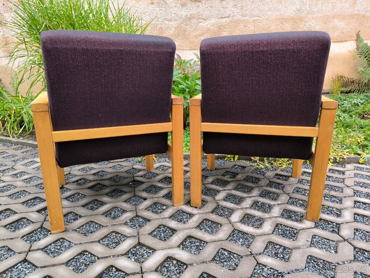 Retro dřevěná křesla Tatra Pravenec - 70. léta - 8
