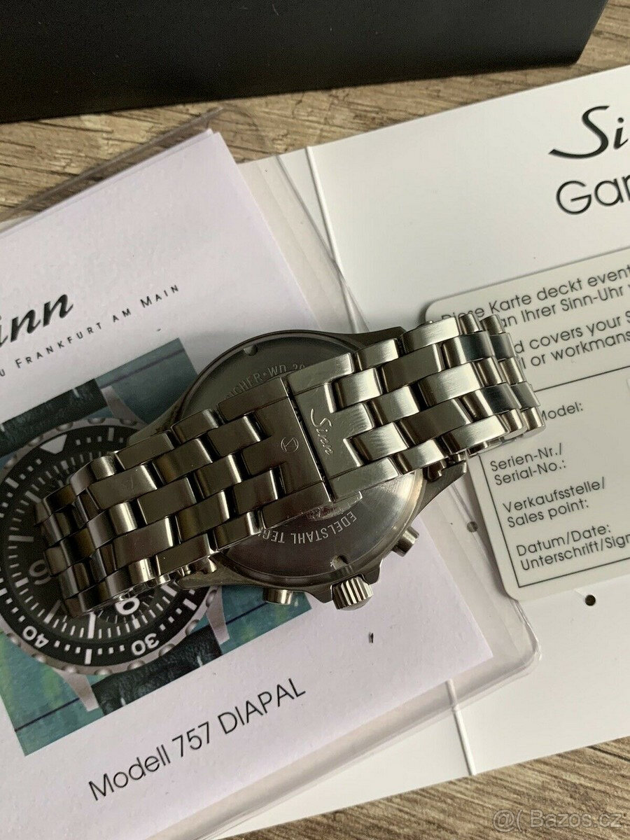 Duochronograf Sinn Diapal 757 UTC GMT - 8