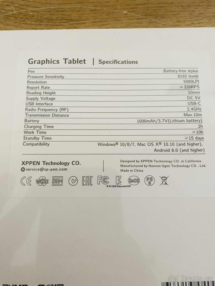 Grafický tablet XPPen Deco mini7 W - 8