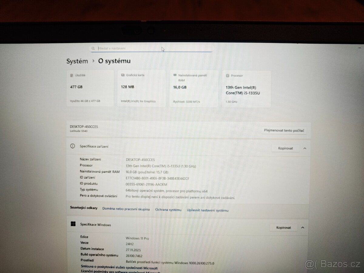 Dell Latitude 5540 i5-1335U 16GB 512GB záruka 9.1.2027 - 8