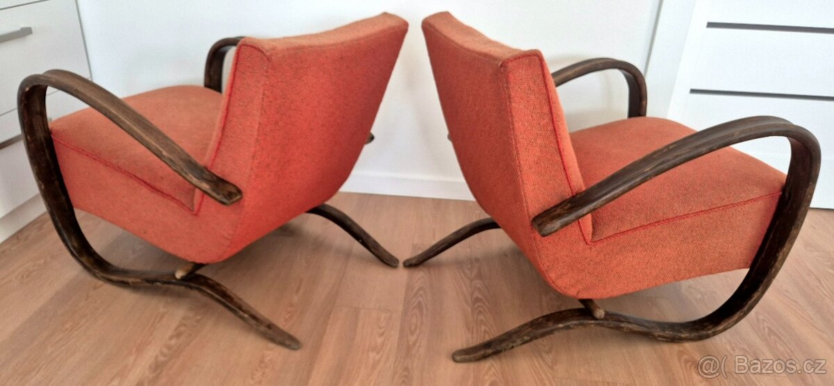 Prodám československá křesla Halabala H 269 - 8