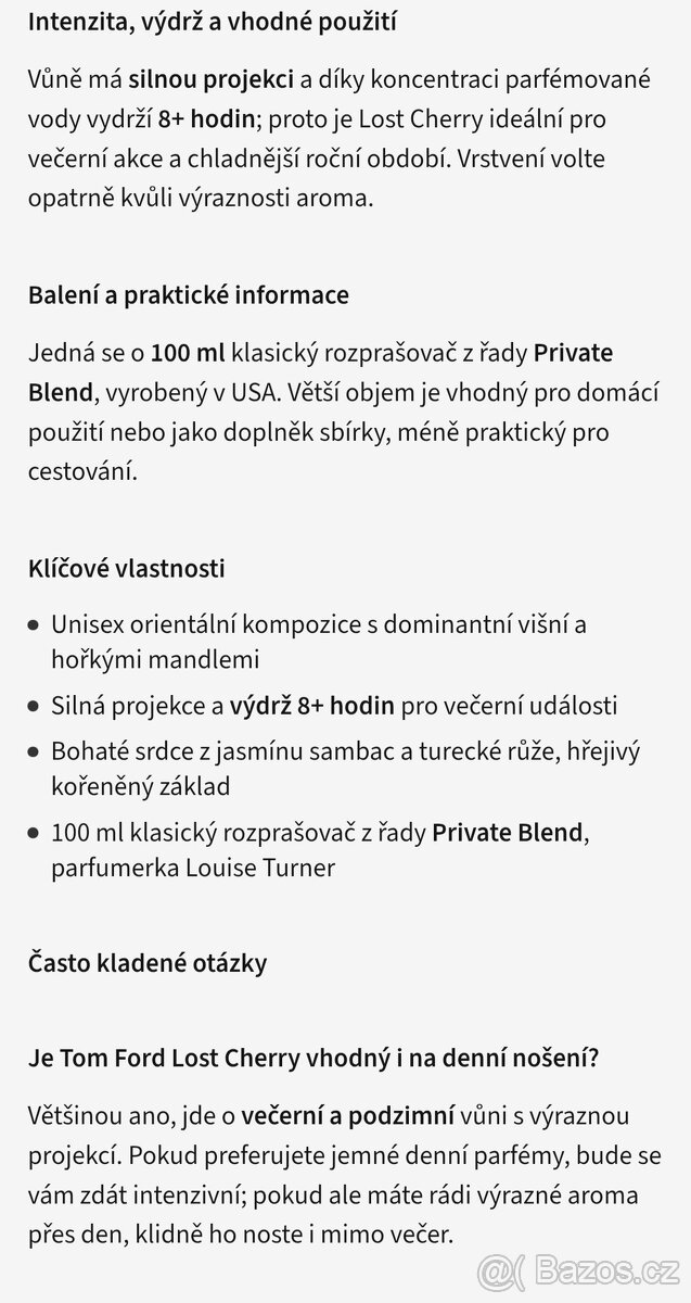 Nový unisex parfém s edice Tom Ford Lost Cherry - 8