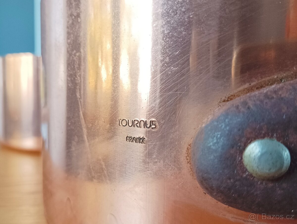 KVALITNÍ MĚDĚNÉ HRNCE TOURNUS FRANCIE 70. LÉTA - 8