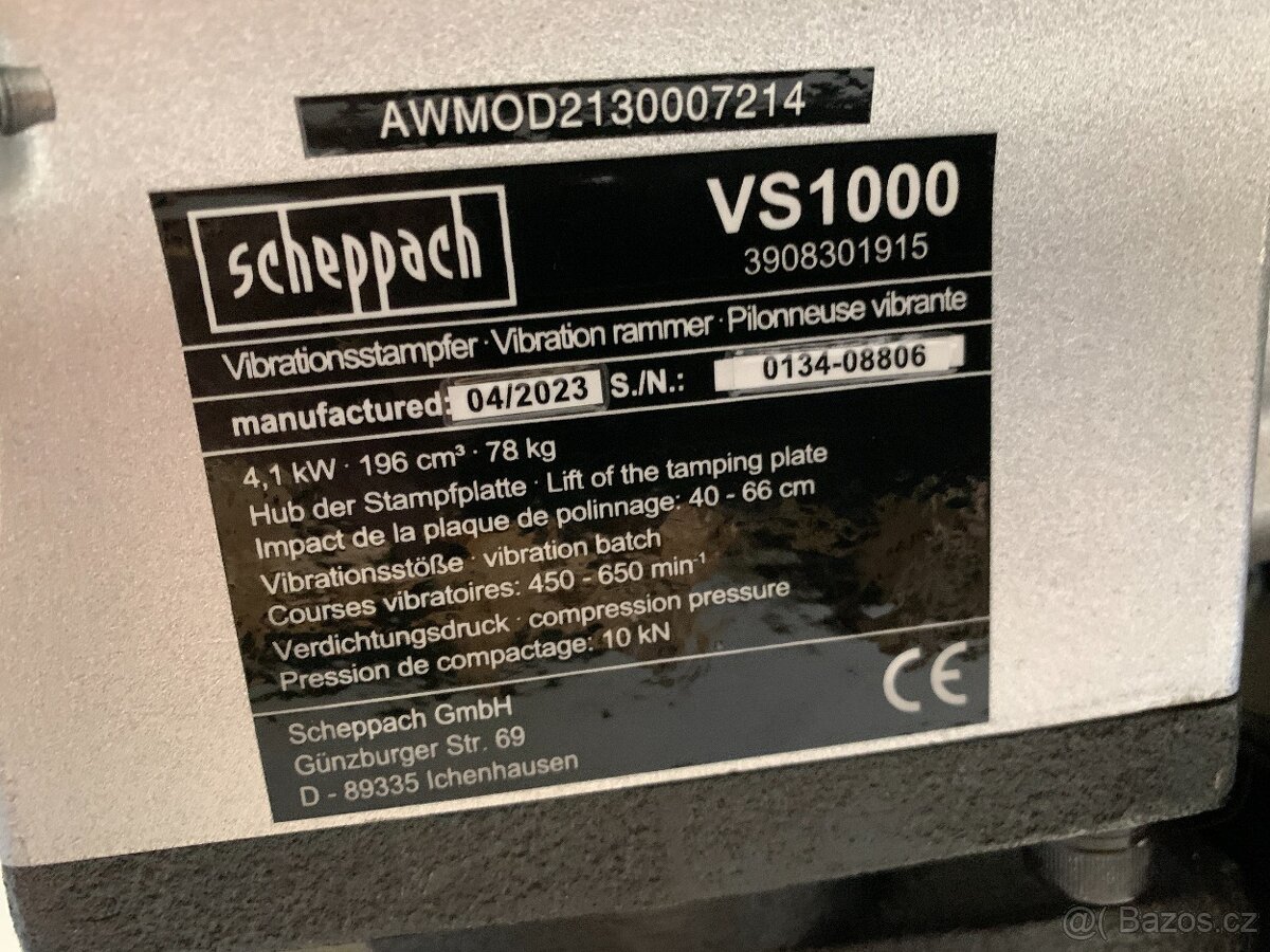 Scheppach VS 1000 - vibrační pěch - 8