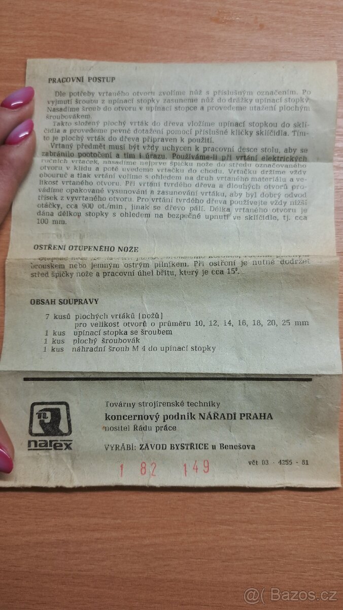 Sada plochých vrtáků Narex - 8