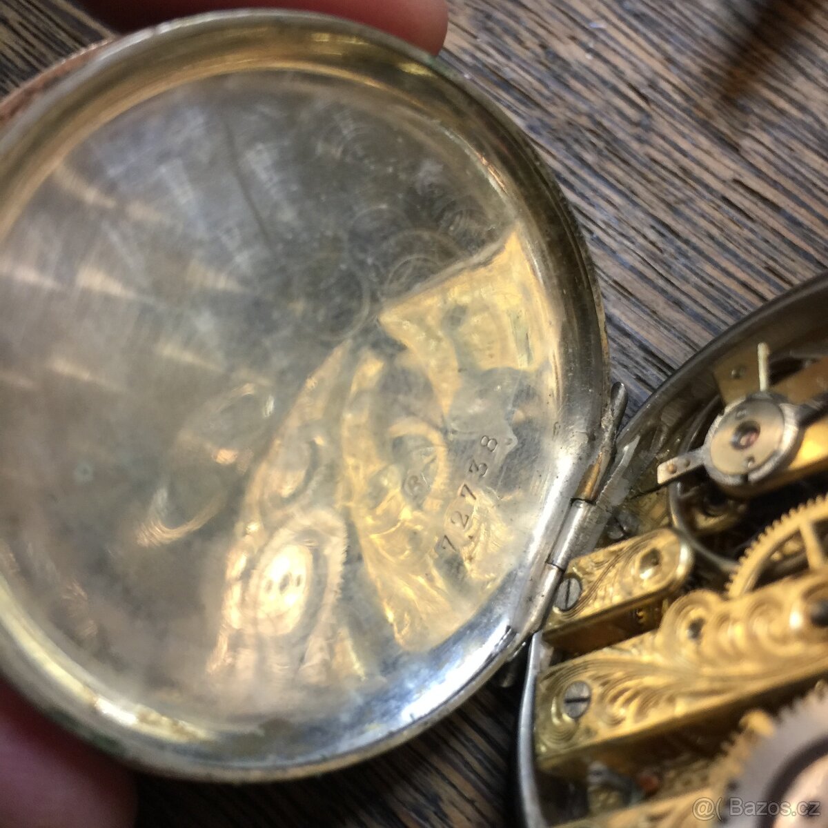 Běžící kůň ...staré kapesní hodinky / funkční / vteřinovka / - 8