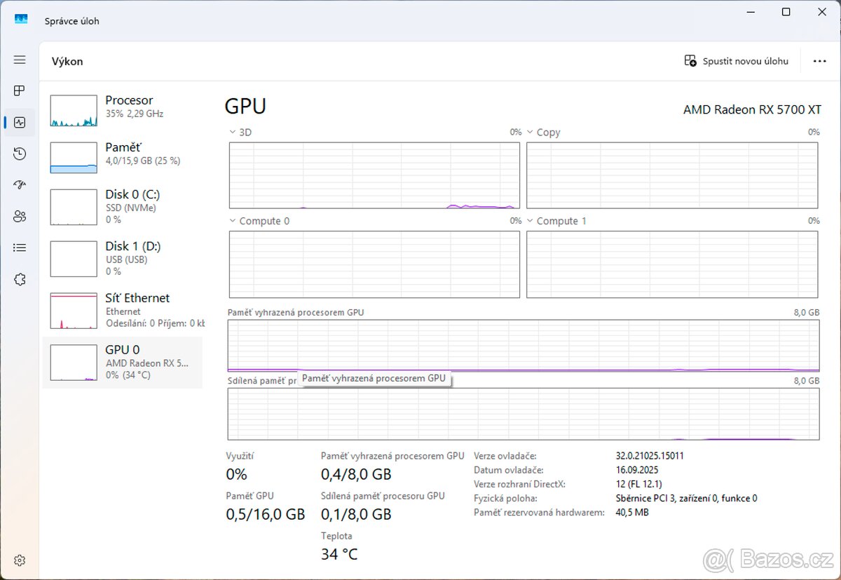 Herní počítač s RX 5700 XT AORUS, i5 9600K , Z390, Win 11 - 8