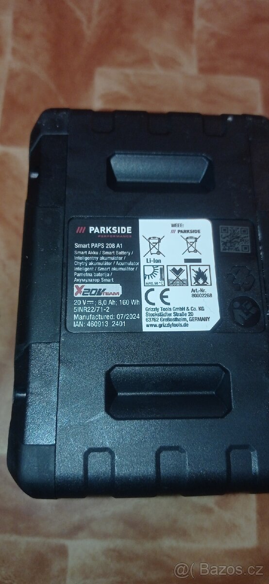 Parkside Aku utahovák na kola 1/2" ,8ah, nabíječka ZÁRUKA - 8