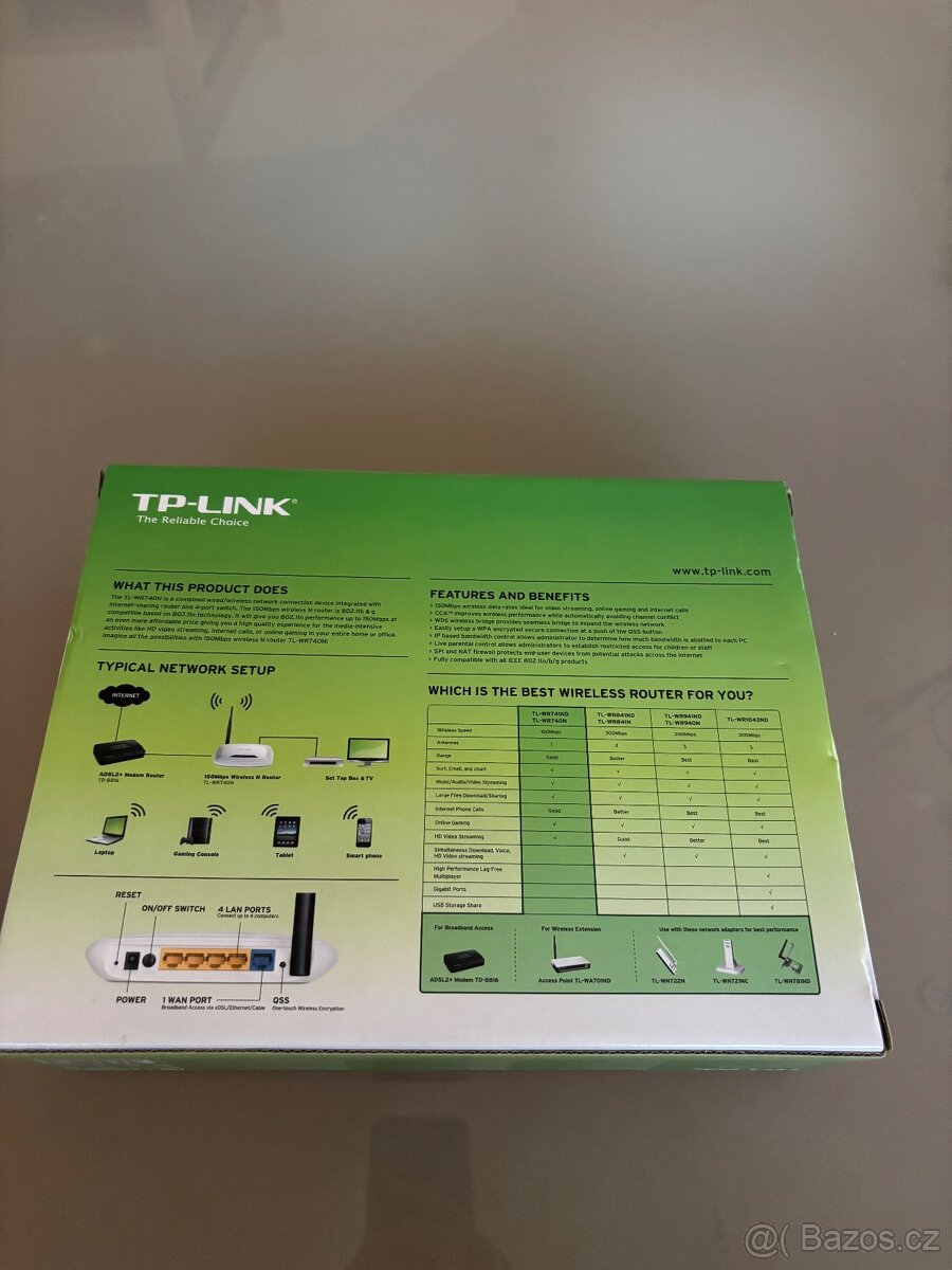 Bezdrátový router TP-Link 150 Mbps - 8