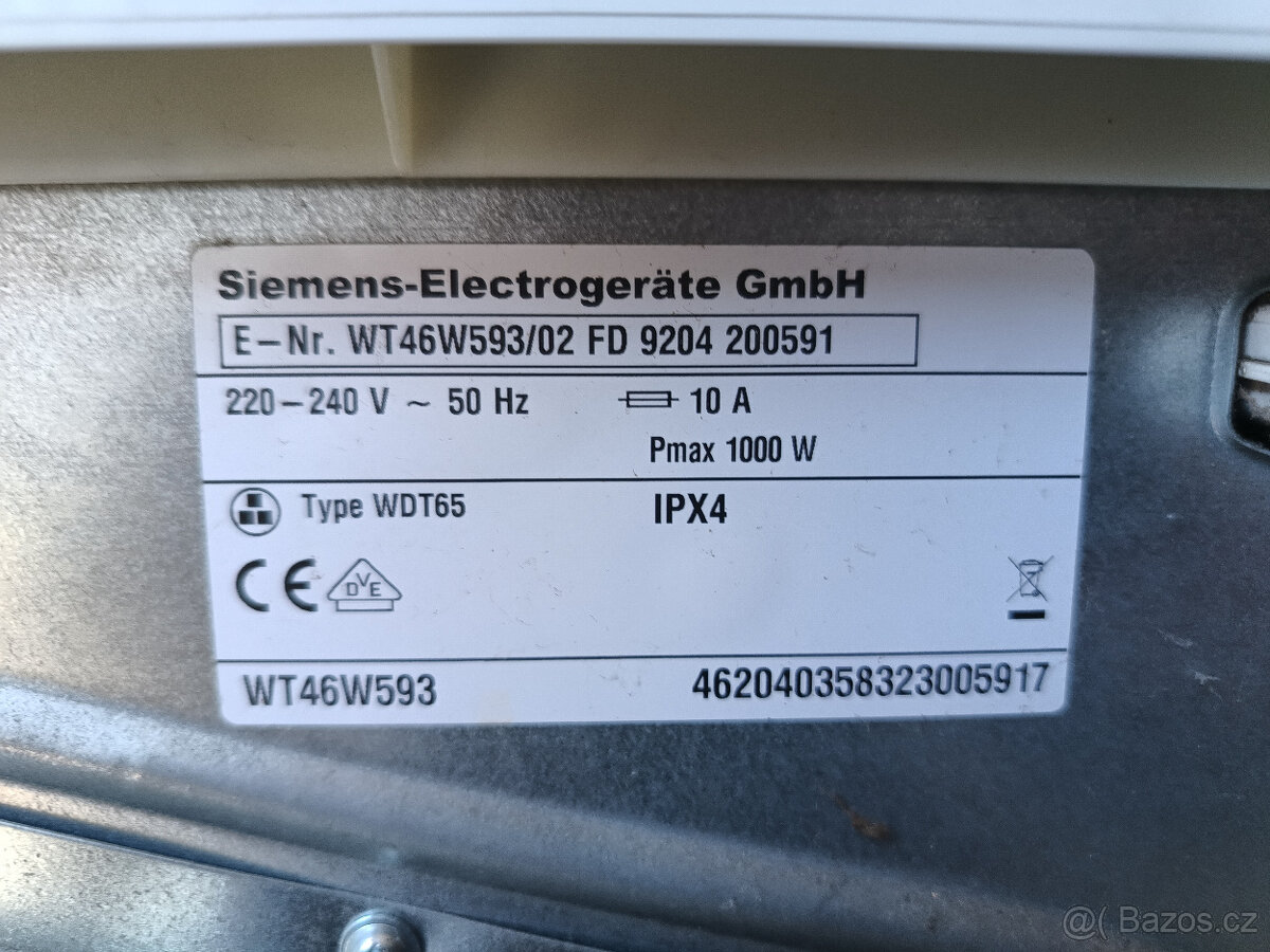 KONDENZAČNÍ SUŠIČKA PRÁDLA SIEMENS - 7KG - A++ - 8