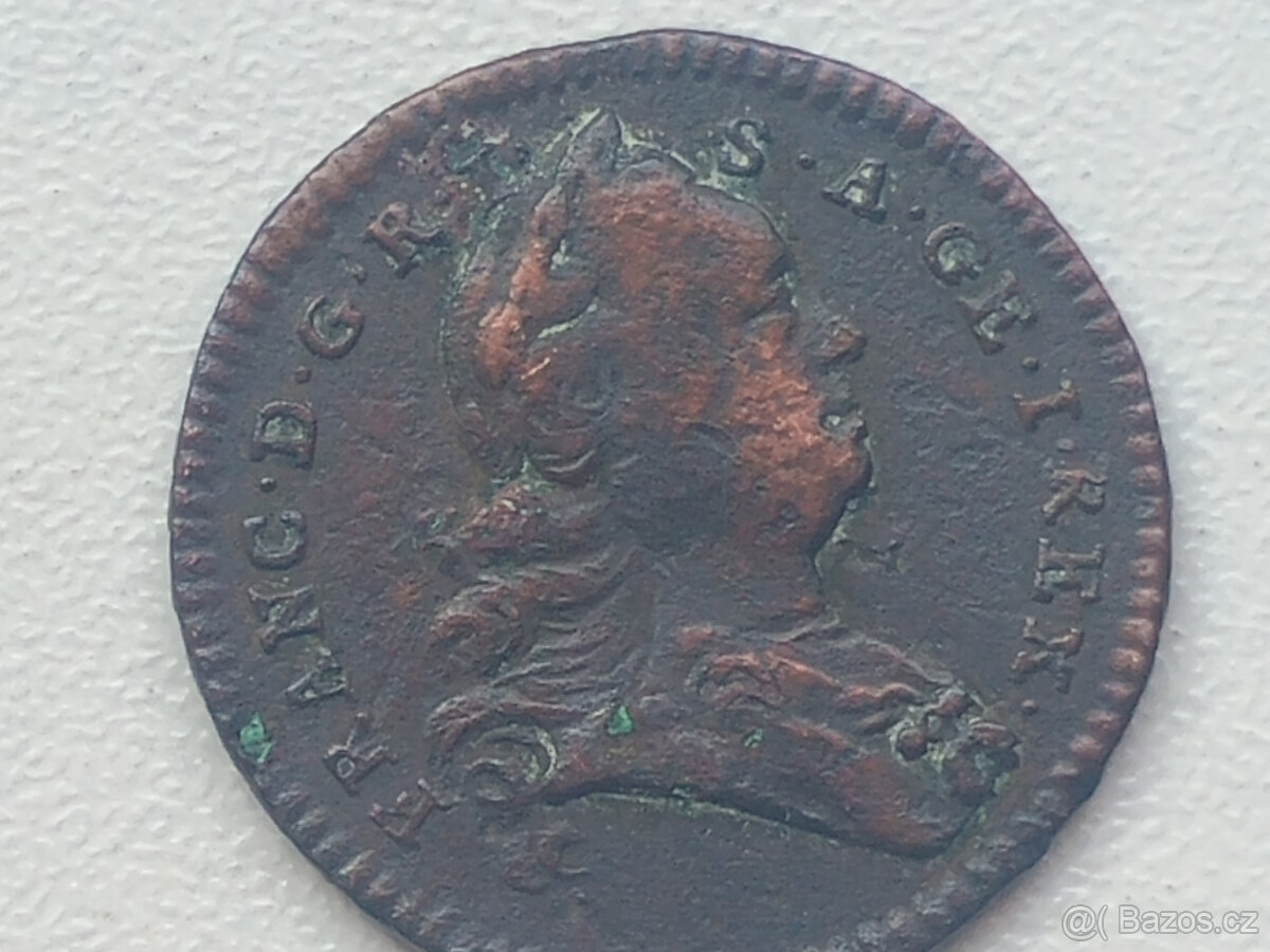 Mince 1 Pfennig z roku 1759 W, Fr. Lotrinský - 8