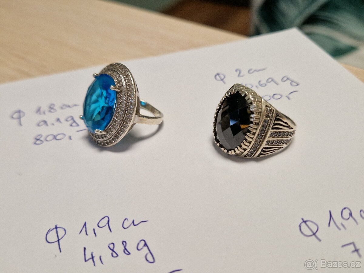 Stříbrné prsteny 925/1000 - 8