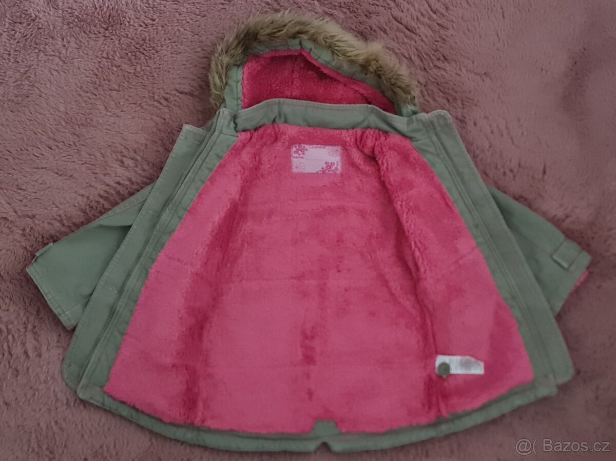 dívčí zimní bunda/kabát CHEROKEE vel. 92 + zdarma papuče - 8