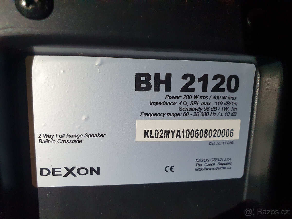 pasivní bedny DEXON BH2120 400w 4ohm - 8