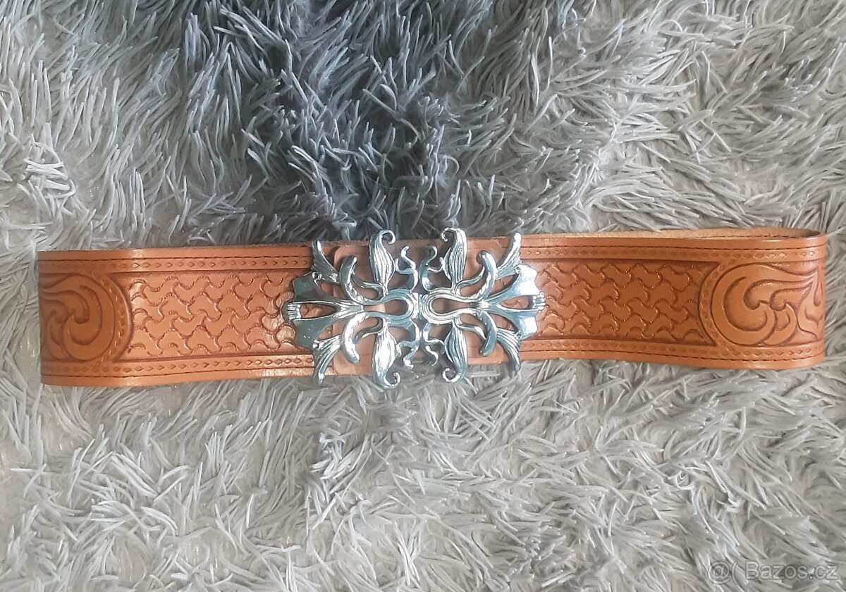 Kožený opasek ruční výroba - 8