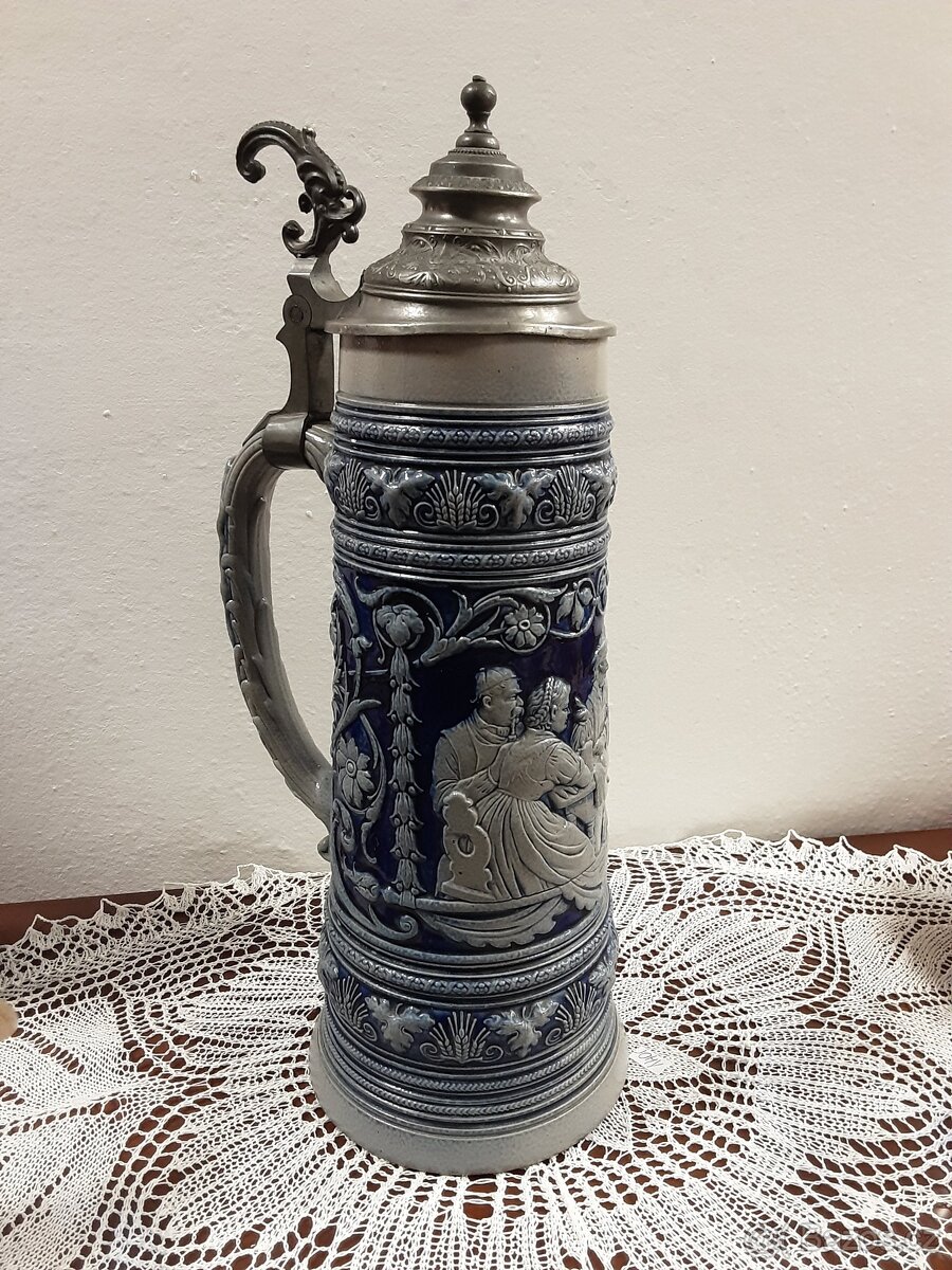 Starožitný keramický korbel - 8