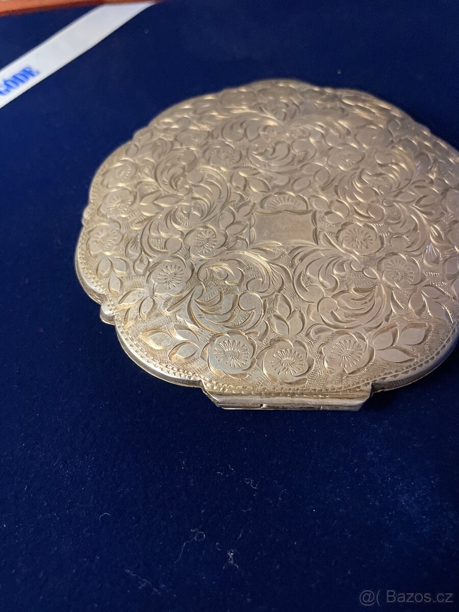 luxusní stříbrná PUDŘENKA-120g stará 110let - 8