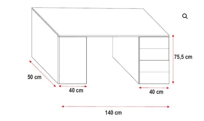 Dětská postel Ruby V s roštem a psacím stolem - 8