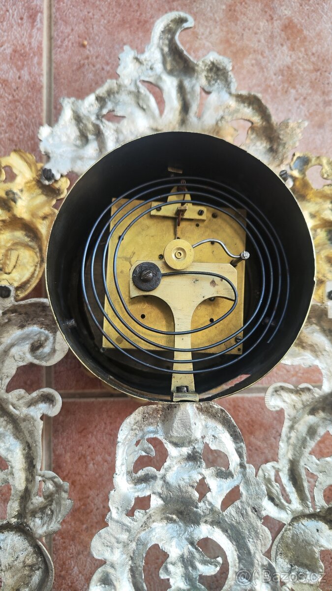 krásné rokokové krbové hodiny - 8