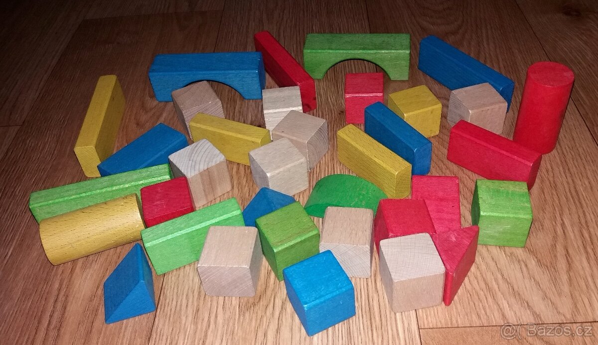 Prodám dětské retro-hračky - kolébku, vláček, kostky atd. - 8