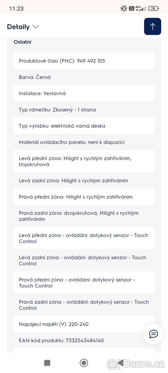 Sklokeramická varná deska Electrolux - 8