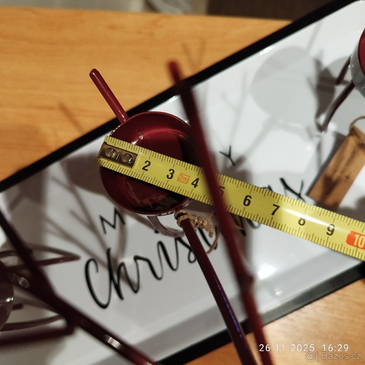 Kovový svícen na čajovou svíčku Jelínek a vánoční podnos - 8