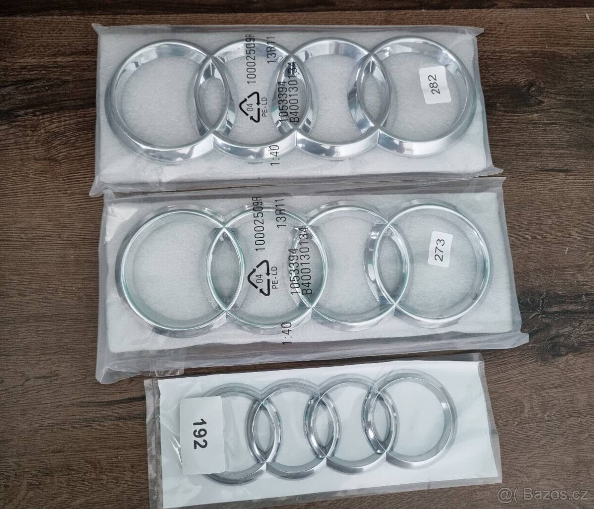 AUDI chromove znaky loga AUDI kruhy - 8