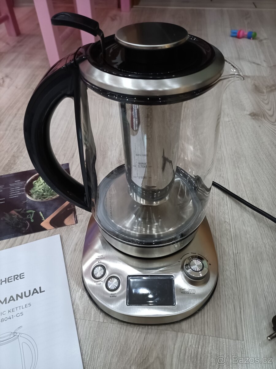 Smart Skleněná konvice na čaj s regulací teploty 2200W - 8