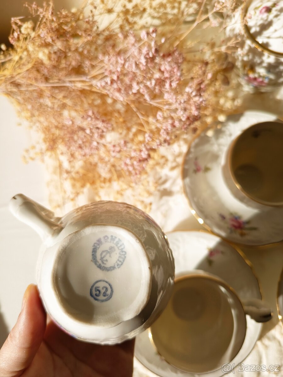 Čajový set Bernadotte Míšeňská růže - 8
