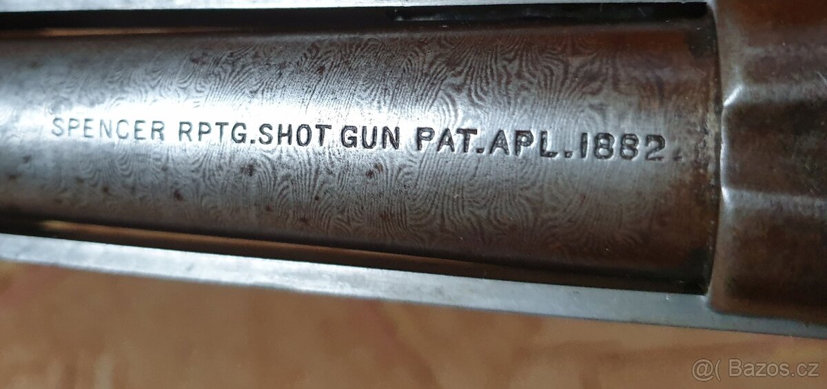 Historická brokovnice Spencer pumpa 1882 ráže 12CF - 8