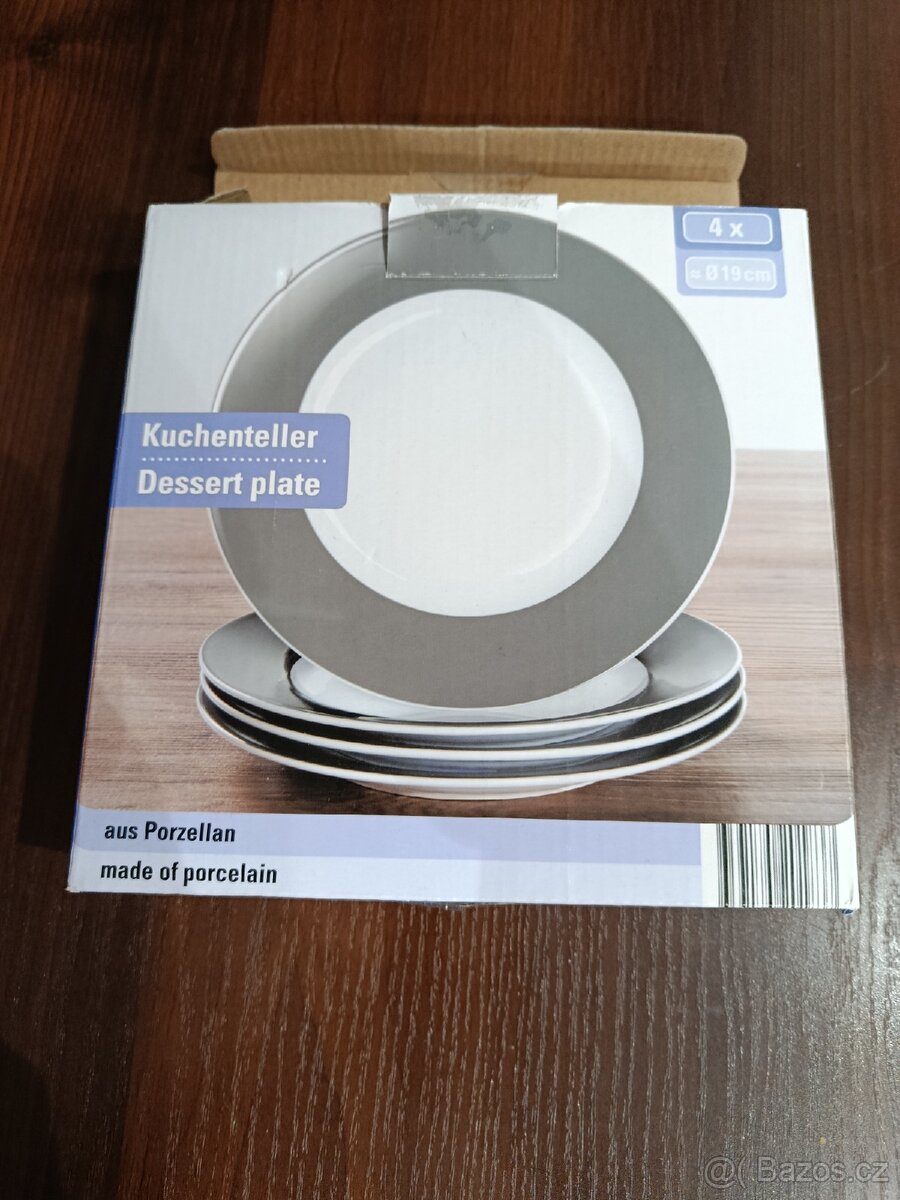 Talíře bílé, šedobílé - 8