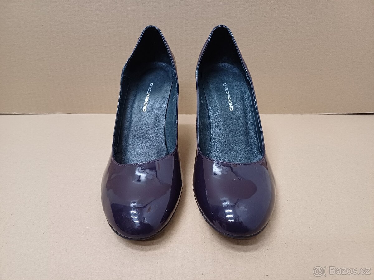 Tmavě fialové lakované lodičky vel.38 - 8